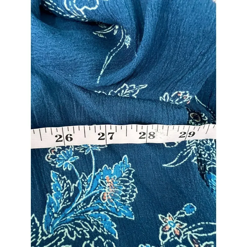 John Paul Richard Flared Sleeve Top Womens 2X Dark Floral Fairy Boho Relaxed - Picture 9 of 11